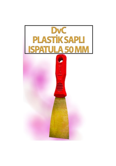 Plastik Saplı Spatula No 50 Ekonomik, Paslanmaz Spatula Ağız Genişliği 50 Mm