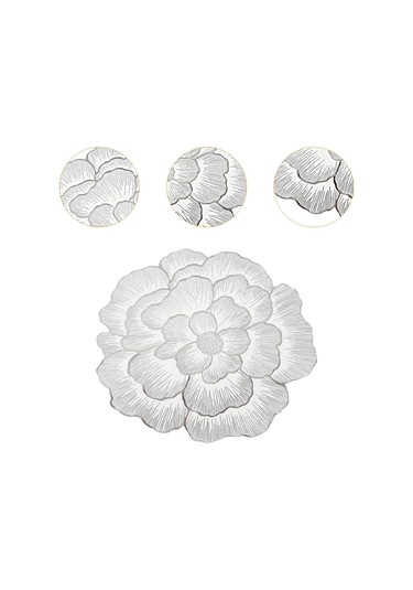 Suntek 6pcs Placemats Yemek Masası Yer Paspas Dekor Mutfak Ev Gümüş