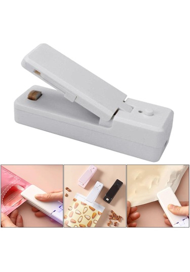 Dolıty Mini Çanta Kapatıcı Usb Şarj Edilebilir Plastik Gri Gri