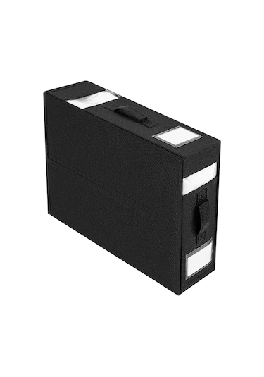 Hfambition Kumaşlı Katlanabilir Yorgan - Çarşaf Depolama Kutusu, Pencereli Ve Etiketli, Gri Tekli, Dolap Organizatörü Gri