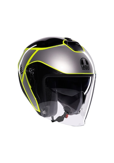 Agv Irides Davao Motosiklet Kaskı Siyah - Sarı