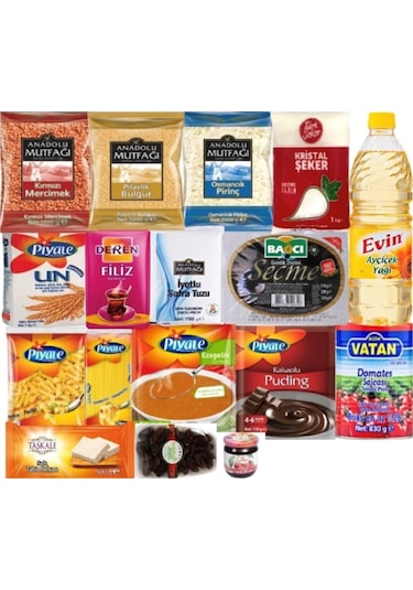 Akay Ramazan Kumanyası Erzak Yardım Paketi Kolisi 17 Parça