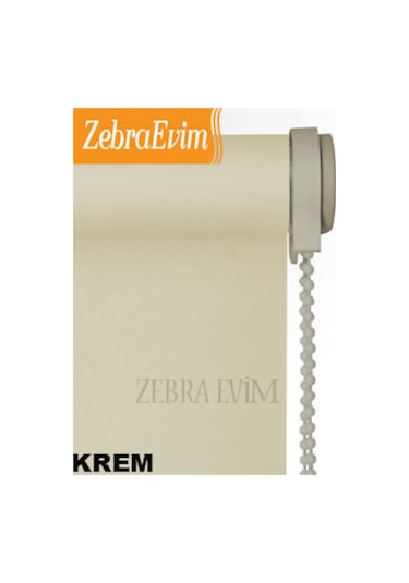 Zebraevim İthal Kalın Kumaşlı Ekru-Beyaz-Krem Stor Perde