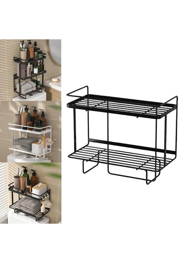 Suntek Magideal Tuvalet Rafı Üzerinde Raf Banyo Alanı 2-katlı-siyah Çok Renkli