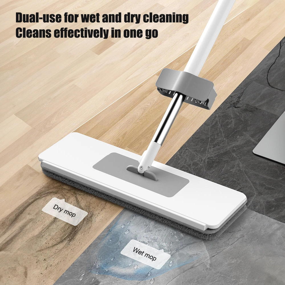 Geeksen Ev Çinili Zeminler İçin Otomatik Sıvı Çıkaran, Kuru/ıslak Kullanıma Uygun, 2 Mop Bezi 1'ü Yüklü İle Pratik Mop