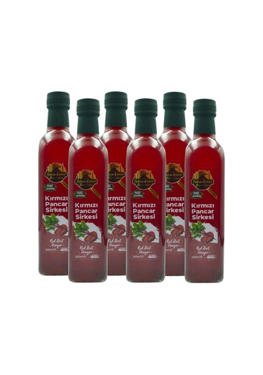 Kırmızı Pancar Sirkesi %100 Katkısız Doğal 6x500 Ml Özel Üretim