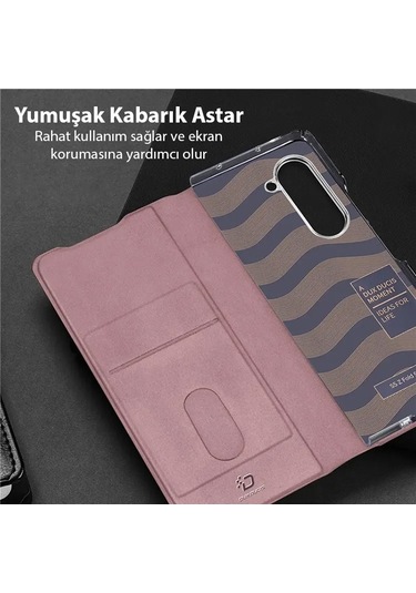 Dux Ducis Samsung Uyumlu  Z Fold5 Bril Series Premium Deri Kılıf