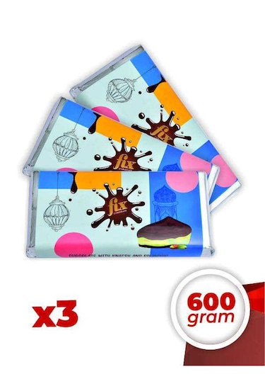 Fix Chocolate Fıstıklı Kadayıflı Gerçek Dubai Çikolatası 3 x 200 G