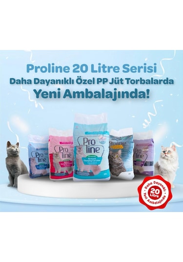 Pro Line Bebek Pudralı Topaklaşan Bentonit Kedi Kumu 20 L