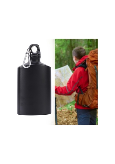 Suntek Dışarı Aktiviteleri Için Düz Su Şişesi 500ml Siyah Siyah