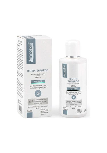 Dermoskin Erkekler için Saç Dökülmesine Karşı Biotin Şampuan 200 ML