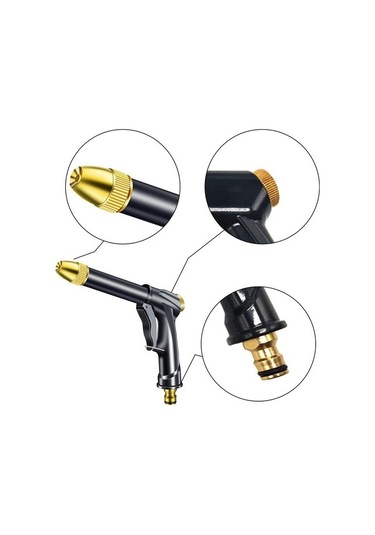 Luckystars Yüksek Basınçlı Ev Araba Yıkama Su Tabancası Hortum Hortumu Bahçe Teleskopik Temizleme Sulama Başlığı Tanrı