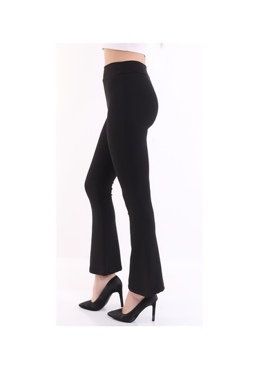 Kadın Siyah Yüksek Bel Fitilli Dayanıklı Örme Kumaş Toparlayıcı ISiyah