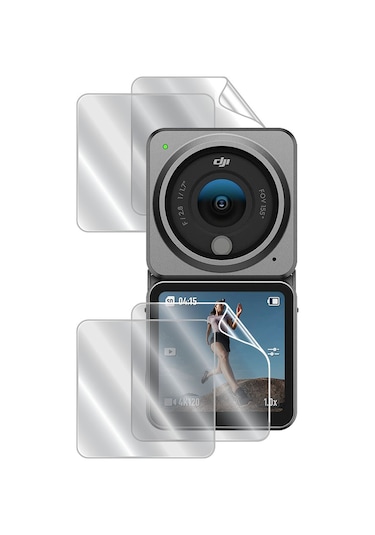 IPG DJI Action 2 Dual Screen Combo Aksiyon Kamera Ekran Koruyucu (4 Adet)
