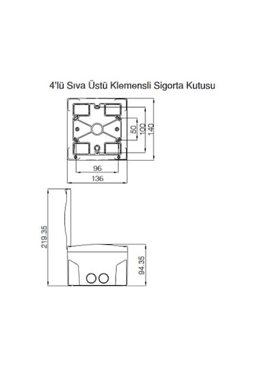 Makel Sigorta Kutusu Sıva Üstü 4 Lü