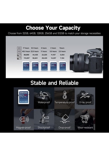 Novahub Samsung Uyumlu Pro Plus 32gb Sd Kart - 100mb/s Okuma, 4k U3 V30, Dayanıklı, Geniş Uyumlu