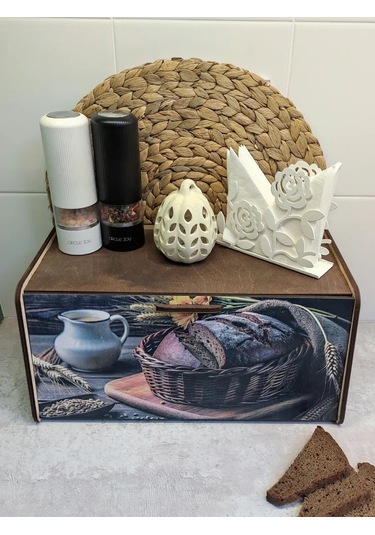 Woodiks Kapaklı Ahşap Ekmek Kutusu 274964122 Bej