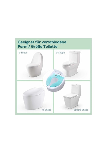 Suofeng Katlanabilir Bebek Tuvalet Eğitim Koltuğu - Portatif, Kaymaz Tabanlı, Seyahat Çantası Dahil 112 Karakter