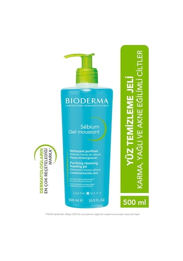Bioderma Sebium Gel Moussant Yüz Temizleme Jeli 500 ML