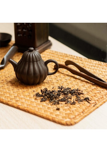 Mutfak Matı Dokuma Amerikan Servisleri 6'lı Set, Doğal Denizotu Isıya Dayanıklı Kahverengi
