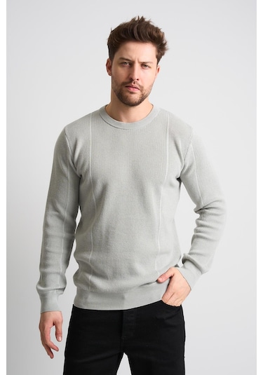 Alexandergardı Dokulu Siyah Triko Kazak Et-3633-t Gri