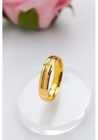 Latif Kuyumculuk 22 Ayar Altın Çizgi Bombeli Alyans Nişan Yüzüğü Lkyzk1528
