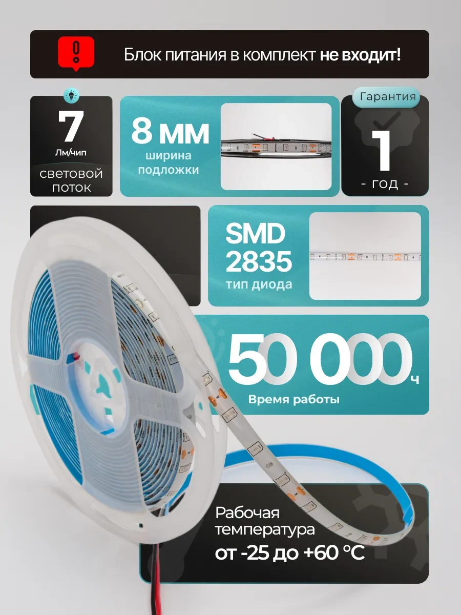 General Lighting Systems 5m 12v Mavi Aydınlatma Suya Dayanıklı Ip65 Led Şerit 452983567 Mavi