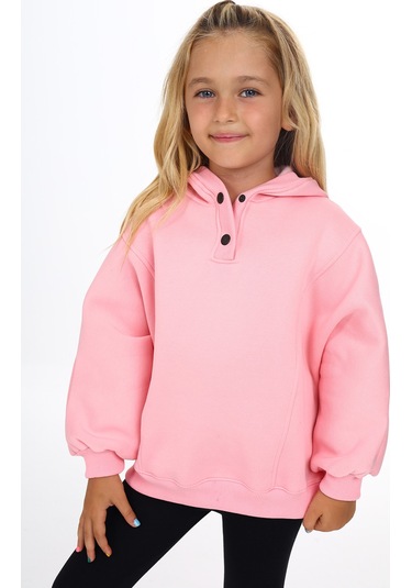 Toontoy Kız Çocuk Nakışlı Sweatshirt Pembe