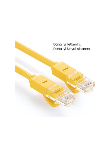 Ugreen Cat5e Ethernet Kablosu, 3 Metre, Sarı, 11232