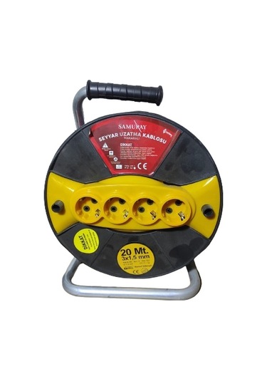 Samuray Makaralı Seyyar Uzatma Kablo ( 3 x 1.5 / 20 Metre )