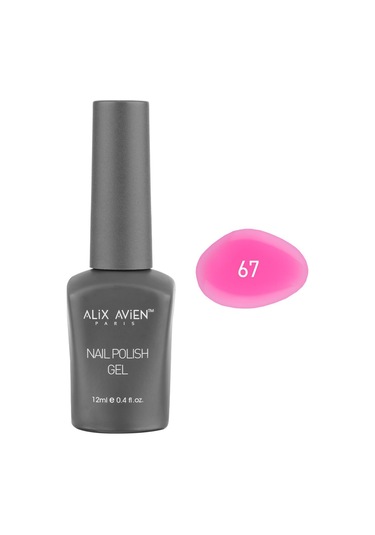 Alix Avien Pamuk Şeker Pembe Kalıcı Oje 67-yoğun Renk Veren Jel Oje 12 Ml-nail Uv Gel Polish 67