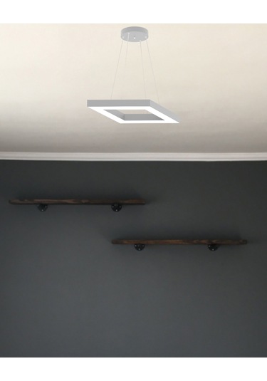 Rombo Gri Kasa, Beyaz Işık Modern Sarkıt Led Avize GRİ RENK