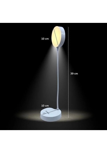 Buffer Yuvarlak Usbli Dokunmatik 3 Kademeli 360 Derece Özel Göz Korumalı Led Lityum Masa Lambası Çok Renkli