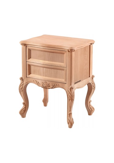 Masifart Pirmin Çift Çekmeceli Kristal Komodin Cilasız Ham Diğer