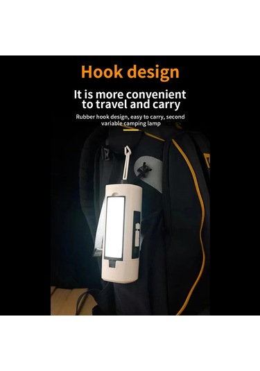 Myinkai Yüksek Güçlü Katlanabilir 3 Işık Modu Taşınabilir Fener Gri