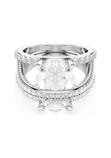 5698475 Swarovski Yüzük Hyperbola:rıng 3 Rows Whıte/rhs 50-55 Çok Renkli