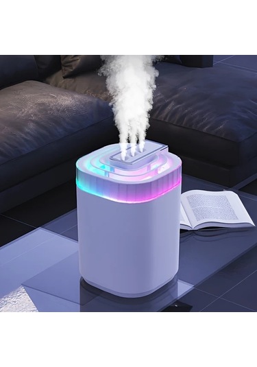 Techbloom 101 44oz Büyük Kapasiteli Beyaz Ev Tipi Masaüstü Nemlendirici Çok Fonksiyonlu Atomizer