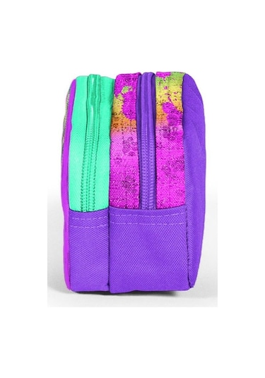 Coral High Mor Pembe Köpek İki Bölmeli Kalem Çantası - Kız Çocuk