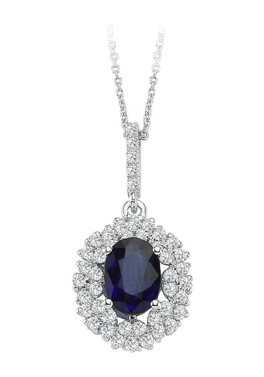 Sirius 0.37 Karat Pırlanta Ve Safir Kolye 0823P0028