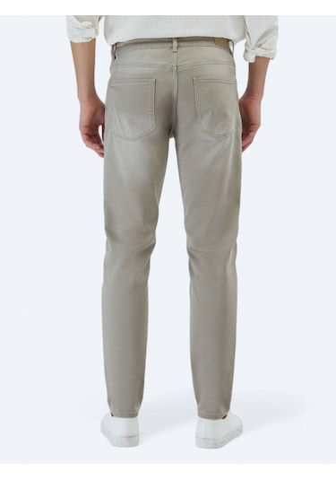 Kip Vizon Slim Fit Denim Pamuk Karışımlı Pantolon Vizon
