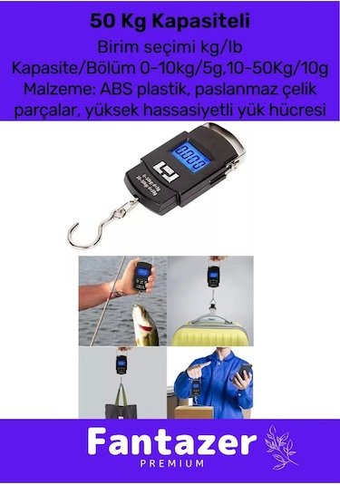 Seyahat Bavul Ağırlık Tartı Dijital Çok Amaçlı Taşınabilir Bagaj Tartısı Max 50 Kg Çok Renkli