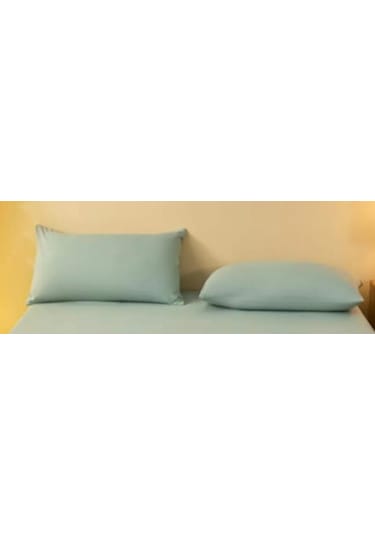 2 Adet Pamuklu 50x70 Cm Yastık Kılıfı Yeşil