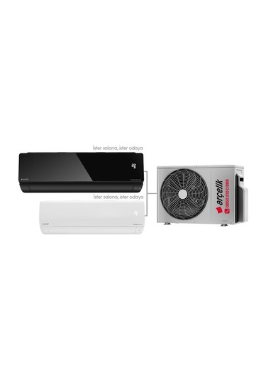 Arçelik 2+1 Inverter 9 BTU Siyah 9 BTU Beyaz + 16000 BTU Dış Ünite Duvar Tipi Karma Multi Sistem Klima