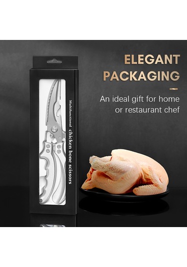 Moveevo "paslanmaz Çelik Mutfak Makası - Balık Pullama, Kemik Kesme Ve Daha Fazlası İçin Ergonomik Tasarım" Yeşil