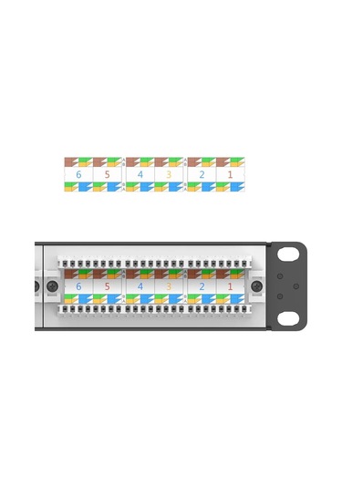 Teknoteg - Unıtek Cat6 Utp 24 Port Rj45 Patch Panel T003a
