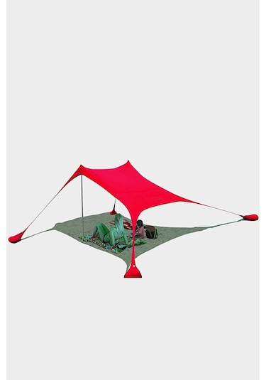 Bundera Markise Kırmızı Plaj Bahçe Gölgelik Tente 230 x 170 CM Kırmızı