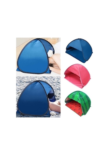 Prestigegoods İç Dış Otomatik Güneşlik Kafalık Çadırı M 70x50x45cm Karpuz Yeşil Yeşil