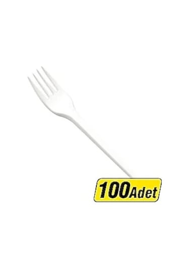 Hakan Ambalaj Klasik Plastik Çatal 100'lü Beyaz