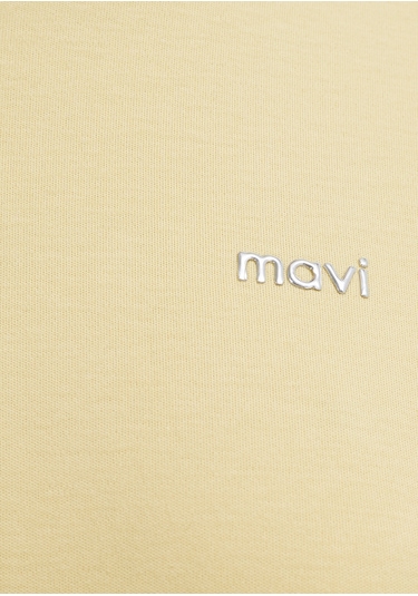 Mavi - Mavi Logo Baskılı Ekru Tişört 1613882-70027
