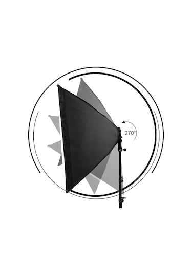 Deyatech 4 Duylu 50 x 70 CM Video ve Fotoğraf 2'li Softbox Seti + 8 x Lamba